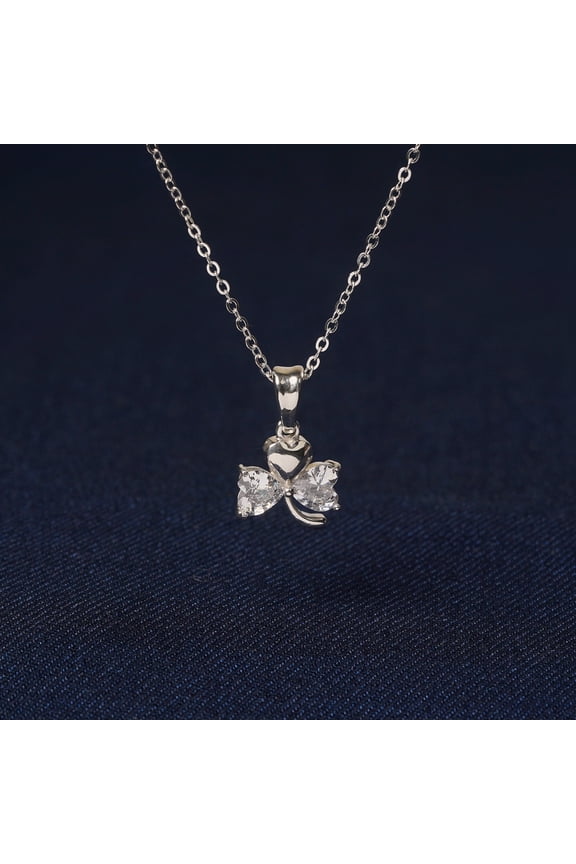 Tri-Heart Leaf Necklace, 925 Sterling Silver Necklace, Necklace for Women, Chariot Jewelry