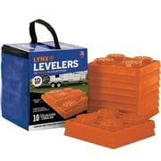Tri-Lynx Lynx Levelers RV Leveling Blocks with Carry Bag, 10 Pack, Plastic