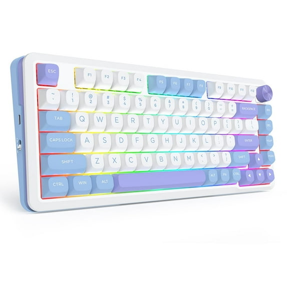 Redragon Three-mode 75% Gasket Mechanical Keyboard 81-Key – Customizable RGB, Multi-Function Knob, Dragon Yin Axis Hot-Swap Support
