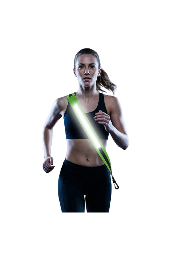 Tri Mode Illuminated Strap for Outdoor Walking Jogging Cycling Adjustable Reflective Shoulder Belt