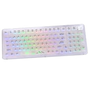 Tri-Mode Mechanical Keyboard with RGB, Hot-Swappable, Translucent White