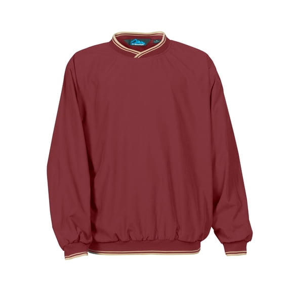 Tri-Mountain Atlantic 2560 Peached Microfiber Windshirt, 4X-Large, Maroon/Khaki