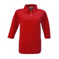 thumbnail image 1 of Tri-Mountain Aurora 601 Three Button Placket Golf Shirt, X-Small, Red, 1 of 2