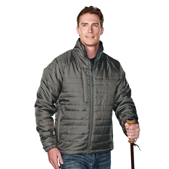 Tri-Mountain Brooklyn 8255 Quilt Water Resistant Jacket, 2X-Large, Moss/Charcoal