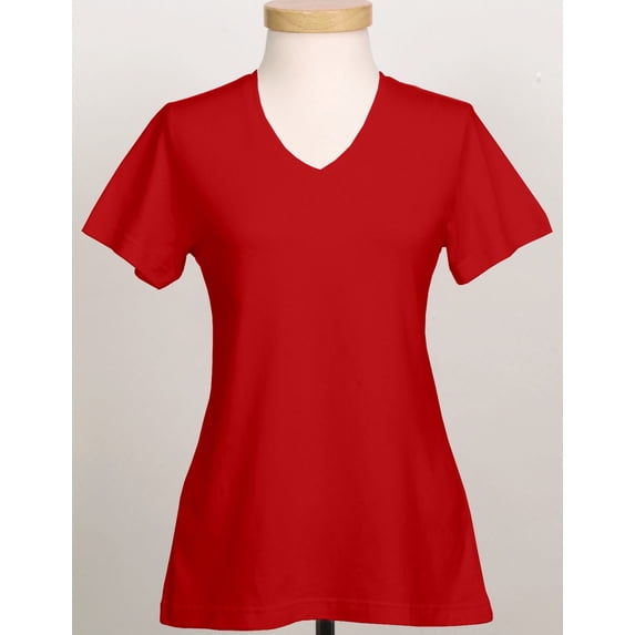 Tri-Mountain Bulk Wholesale Appeal 130 Cotton V Neck Jersey, Medium, Red