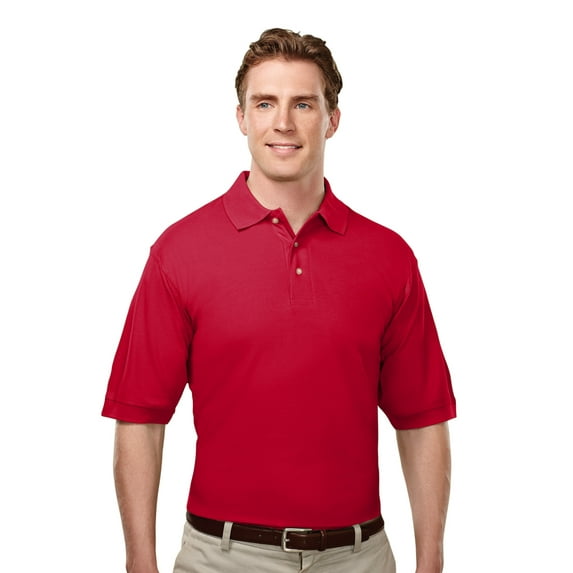 Tri-Mountain Caliber 188 Cotton Pique Golf Shirt, Small, Red