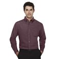 thumbnail image 1 of Tri-Mountain Convention 860 Mini-Houndstooth Pattern Shirt, 5X-Large Tall, Wine, 1 of 2