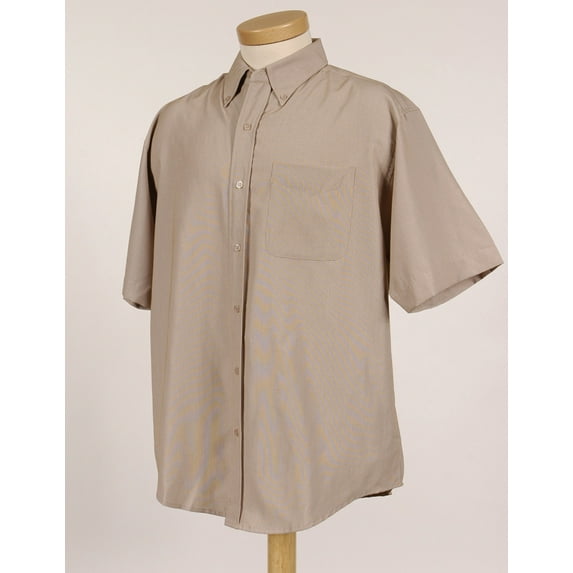 Tri-Mountain Delegate 858 Short Sleeve Shirt, 5X-Large Tall, Khaki