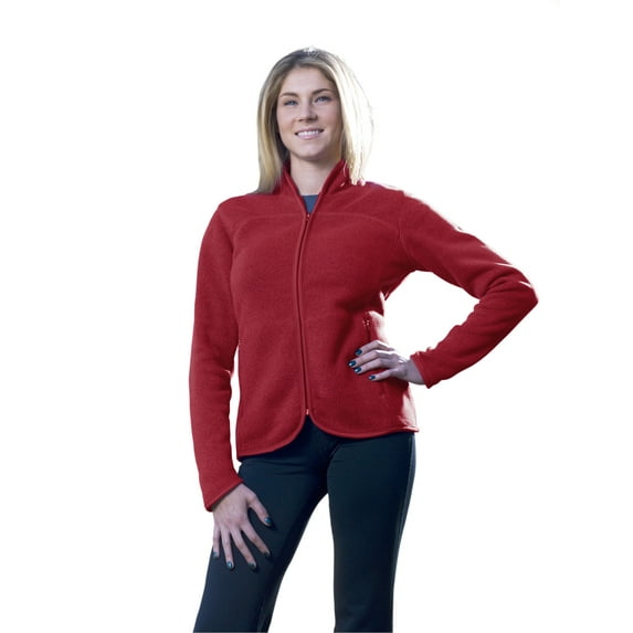 Tri-Mountain Ella 936 Polyester Full Zip Fleece Jacket, X-Large, Rouge