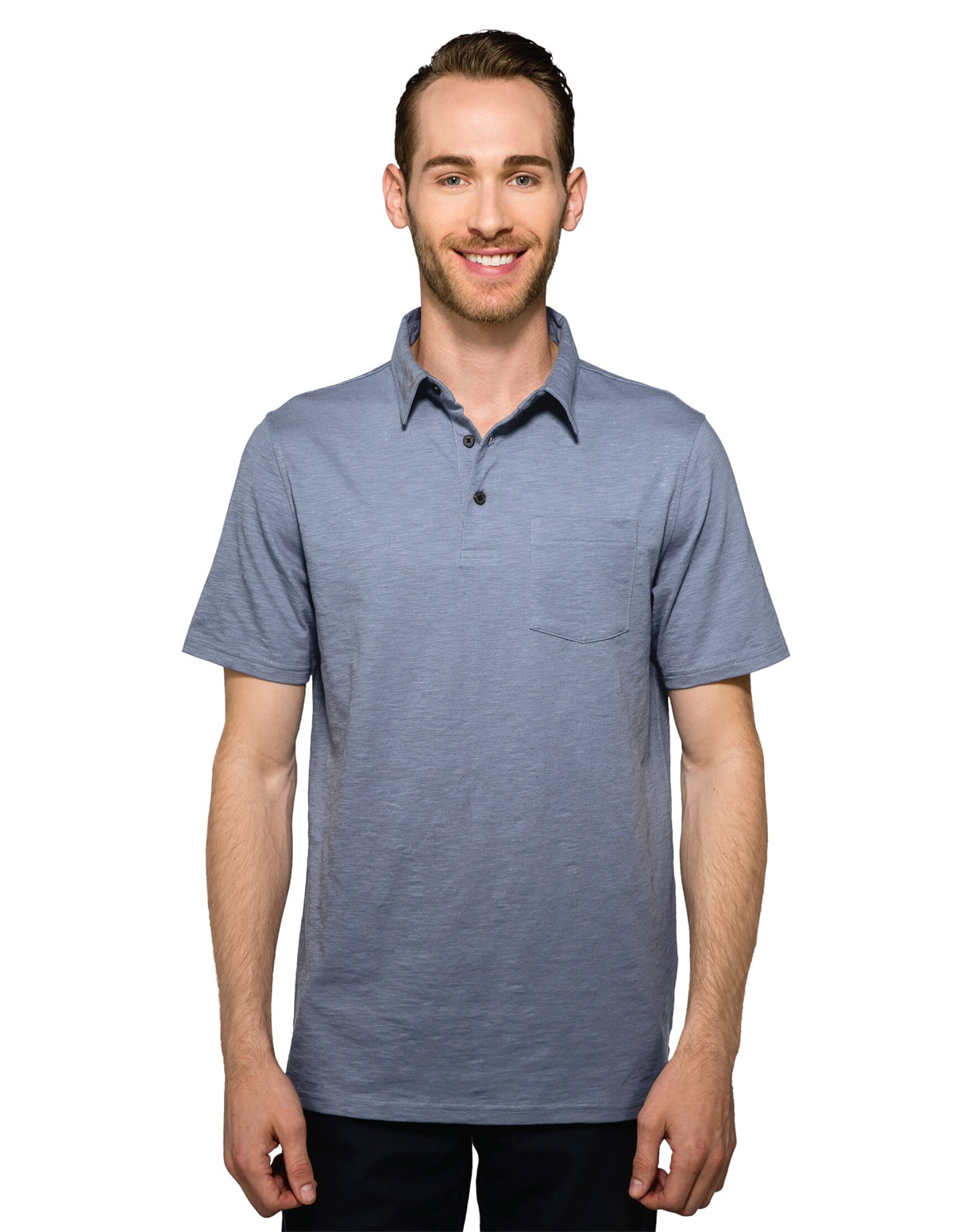 Tri mountain pocket polo top