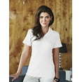 thumbnail image 1 of Tri-Mountain Gold Stella 426 Vertical Striped Jacquard Polo Shirt, Medium, White, 1 of 2