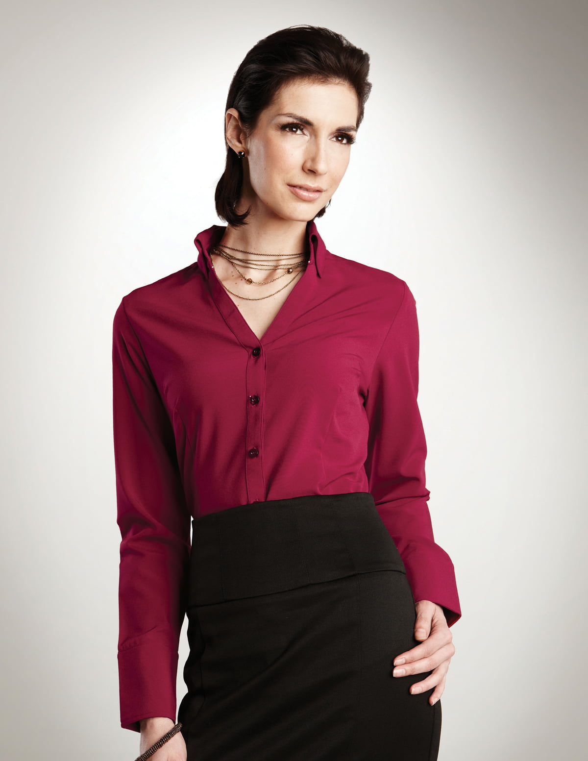 Tri-Mountain Lilac Bloom Meredith LB757 Stylish Woven Shirt, Medium, Deep  Scarlet | T-Shirts