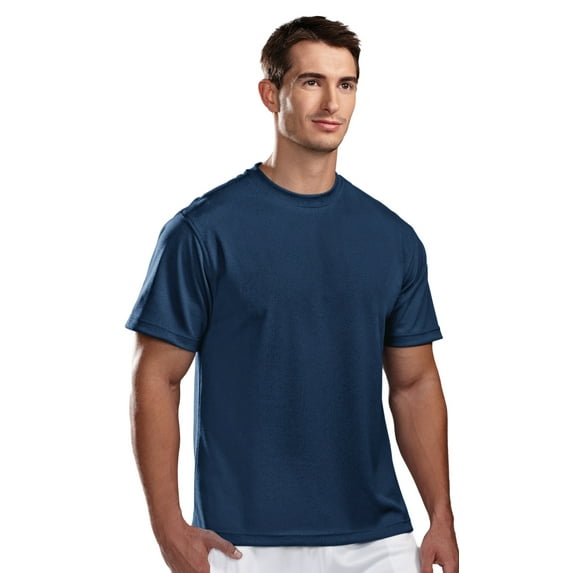 Tri-Mountain Momentum 122 Poly UltraCool pique crewneck shirt, 6X-Large Tall, Navy