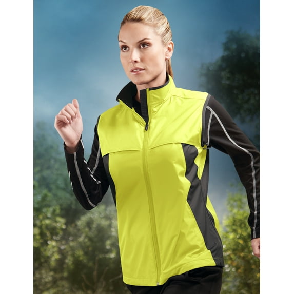 Tri-Mountain Performance Artemis JL1100 Polyester Performance Vest, 4X-Large, Lime/Charcoal