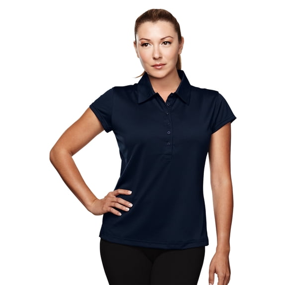 Tri-Mountain Performance California 221 Performance Polo Shirt, Large, Navy