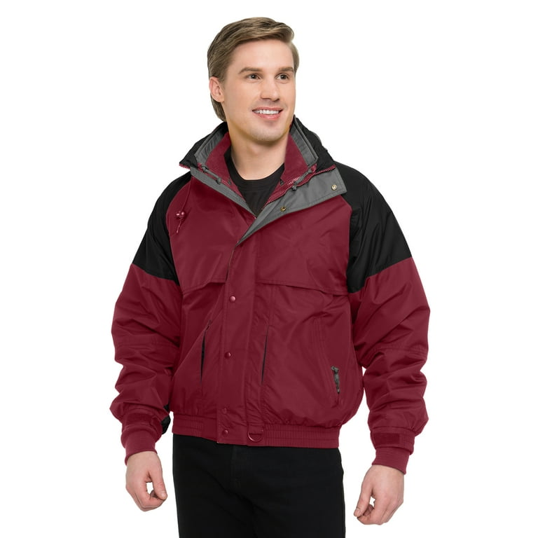 Tri Mountain Performance Dakota 7800 Nylon 3 in 1 Jacket Medium Maroon Black Charcoal Walmart