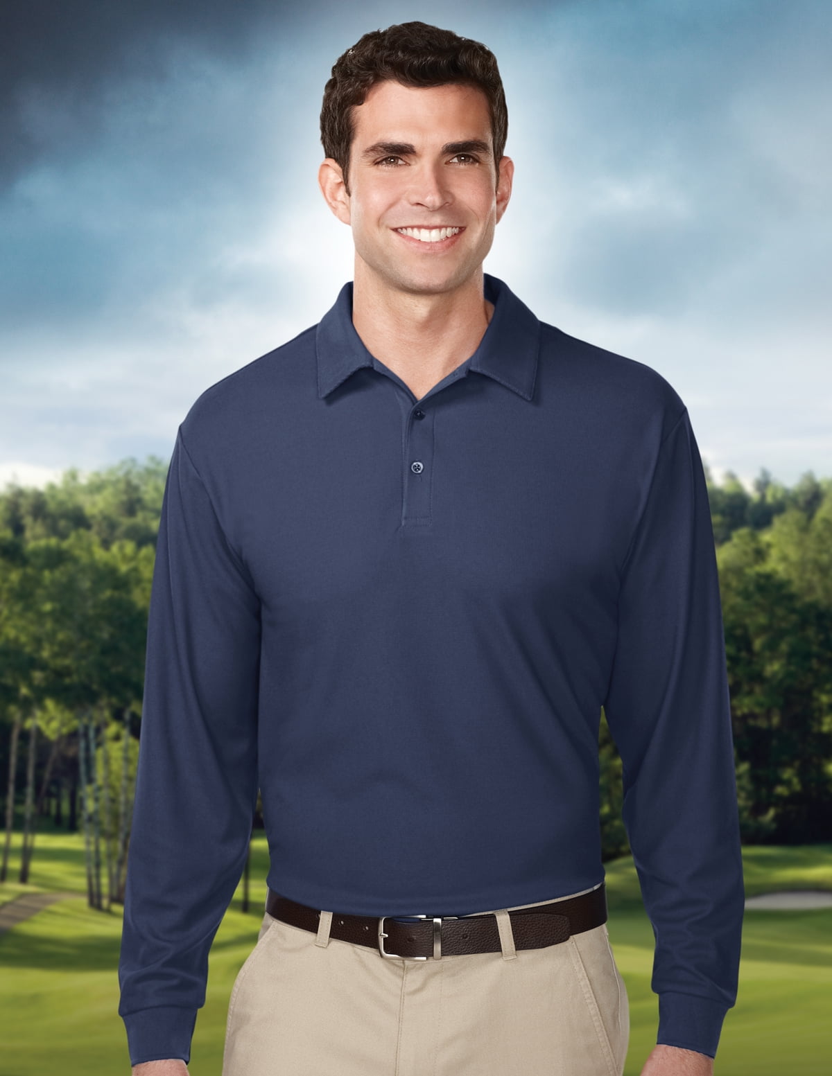 TriMountain Performance Endurance Long Sleeve K107LS Golf Shirt, 3X
