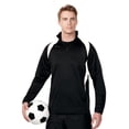 thumbnail image 1 of Tri-Mountain Performance Odin F7351 Micro Fleece Pull Over Shirt, 2X-Large, Black/White, 1 of 2