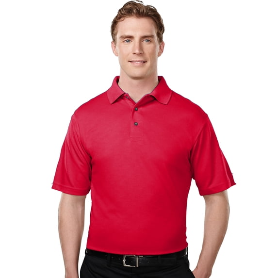 Tri-Mountain Performance Tenacity 108 Short Sleeve Mesh Golf Shirt, 4X-Large, Red