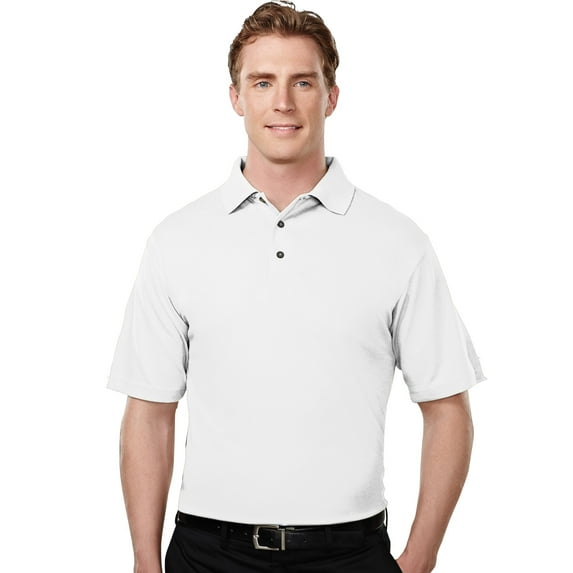 Tri-Mountain Performance Tenacity 108 Short Sleeve Mesh Golf Shirt, Medium, White
