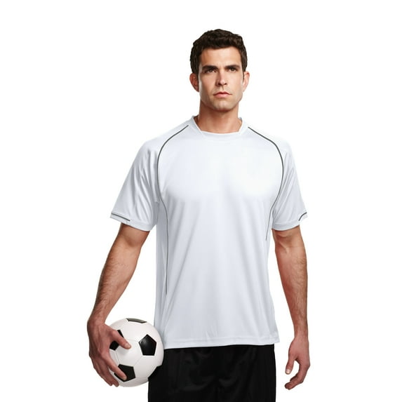 Tri-Mountain Performance Thunderbolt Short Sleeve K623SS Shirt, X-Large, White/Gray