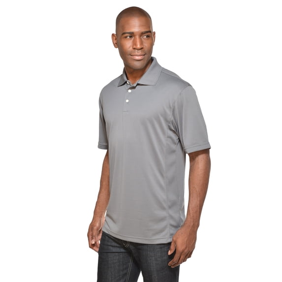 Tri-Mountain Performance Vigor 158 UltraCool Pique Golf Shirt, 6X-Large, Gray