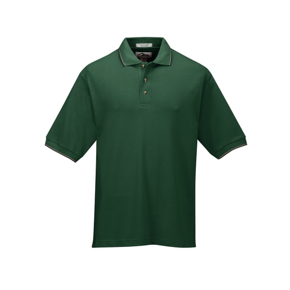 Tri-Mountain Pursuit 116 UltraCool Mesh Golf Shirt, 5X-Large, Forest Green/Navy/Khaki