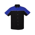 thumbnail image 1 of Tri-Mountain Racewear Downshifter 908 Twill Shirt With Piping, 6X-Large Tall, Royal, 1 of 2