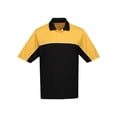 thumbnail image 1 of Tri-Mountain Racewear Heel-Toe K908 color blocking polo shirt, 4X-Large, Yellow Gold/Black, 1 of 2