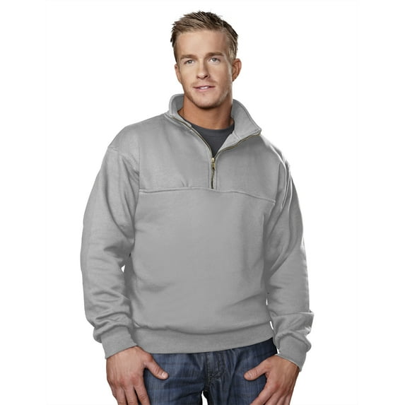 Tri-Mountain React 644 Firefighters Work Shirt, Large Tall, Heather Gray
