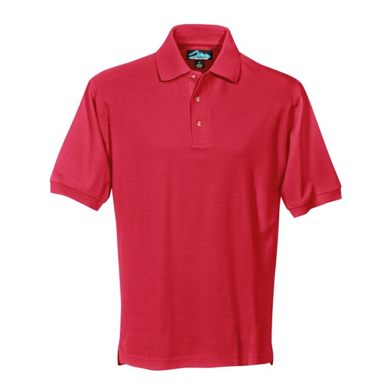 Tri-Mountain Signature 168 Cotton Pique Golf Shirt, 4X-Large Tall, Red