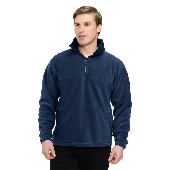 Tri-Mountain Viking 7550 Panda Fleece 1/4 Zip Pullover, 5X-Large, Navy/Navy