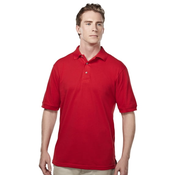 Tri-Mountain Wholesale Element 095 Easy Care Pique Golf Shirt, Large Tall, Red