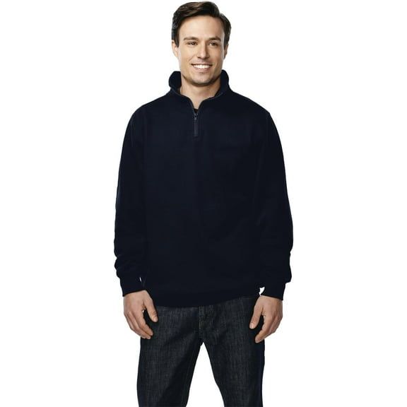 Tri Moutnain Men's 1/4 Zip Pullover Suede Fleece Sweatshirt Seam pockets 2X 3X 4X