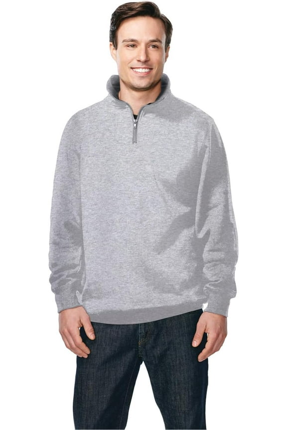 Tri Moutnain Men's 1/4 Zip Pullover Suede Fleece Sweatshirt Seam pockets 2X 3X 4X