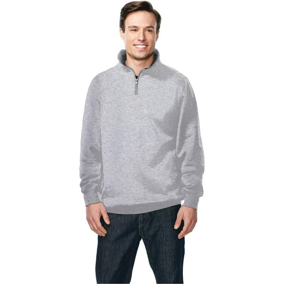Tri Moutnain Men's 1/4 Zip Pullover Suede Fleece Sweatshirt Seam pockets 2X 3X 4X