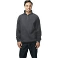 thumbnail image 1 of Tri Moutnain Men's 1/4 Zip Pullover Suede Fleece Sweatshirt Seam pockets 2X 3X 4X, 1 of 5