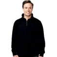 thumbnail image 1 of Tri Moutnain Men's 1/4 Zip Pullover Suede Fleece Sweatshirt Seam pockets 2X 3X 4X, 1 of 6