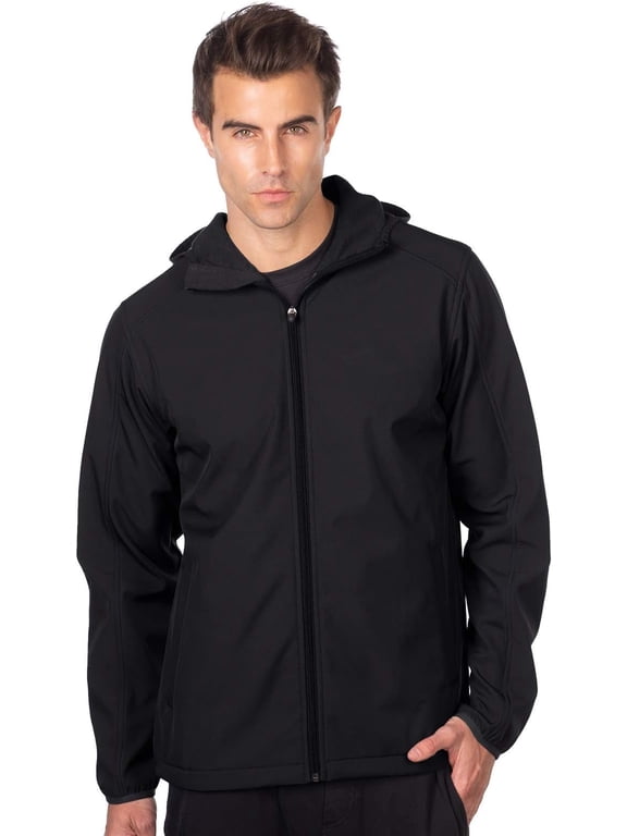 Tri Moutnain Men's Soft Shell Jacket with Zip Up Hood Water Resistant Coat 2x 3x & 4x