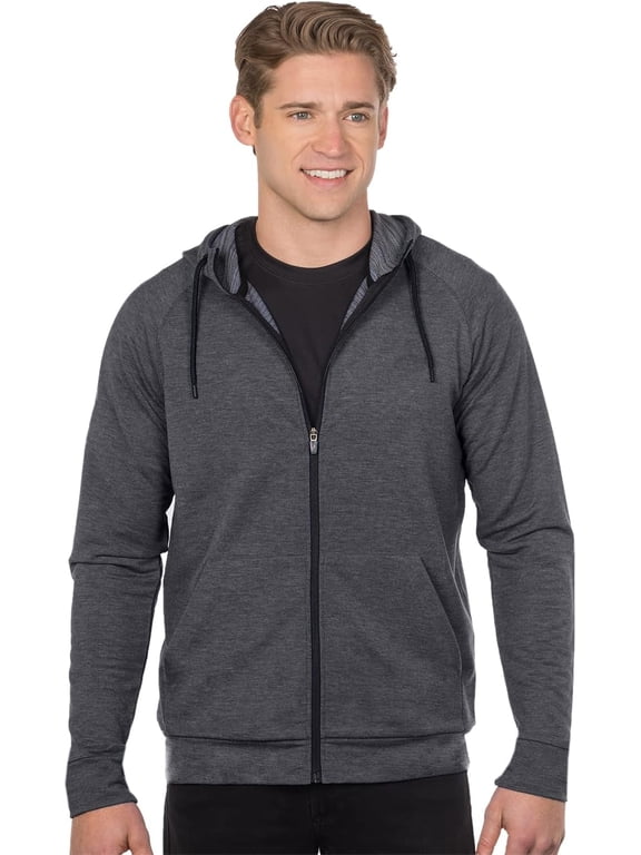 Tri Moutnain Men's Tri Blend French Terry Hoodie Kangaroo Pocket Zip Sweatshirt 2x 3x 4x