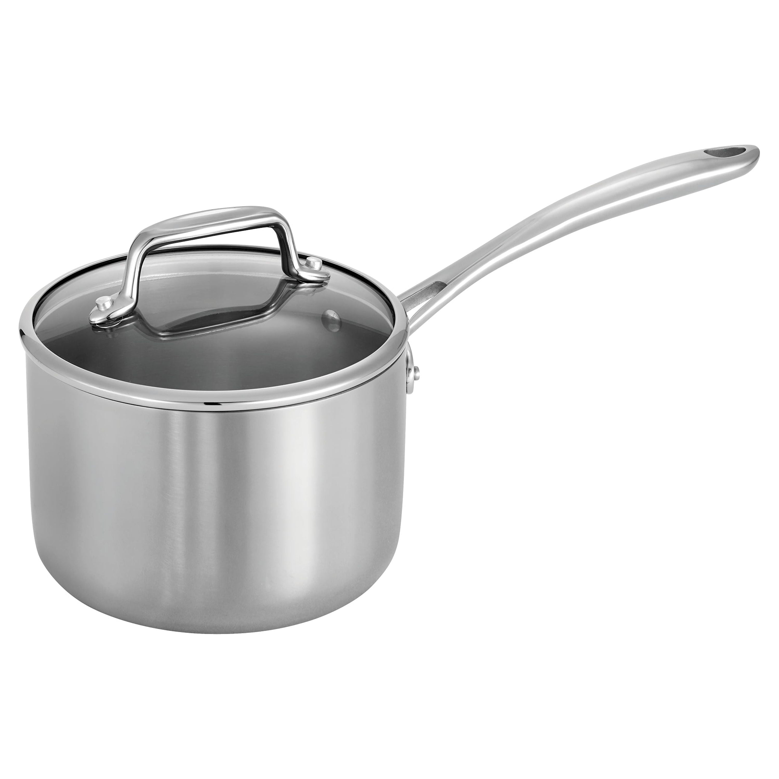 Tri-Ply Clad 2 Qt Covered Stainless Steel Sauce Pan 