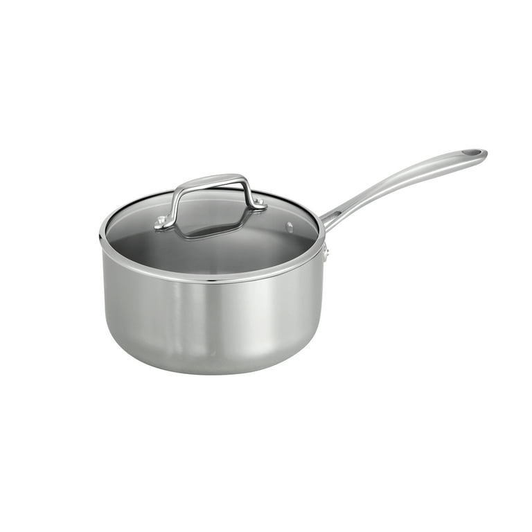 Tri-Ply Clad 3 Qt Covered Stainless Steel Sauce Pan 