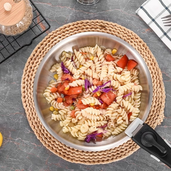 Tri-Ply Stainless Steel Cookware Set with Removable Handle