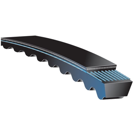 AX43 Cogged, Classical V-Belt, 45 in Outside Length, 1/2 in Top Width, 0.313 in Thickness, 1 Ribs