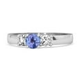 thumbnail image 1 of Tri Round Stone 0.10 Ctw Tanzanite 925 Sterling Silver Mystery Women's Mother's Day Gift Ring, 1 of 3