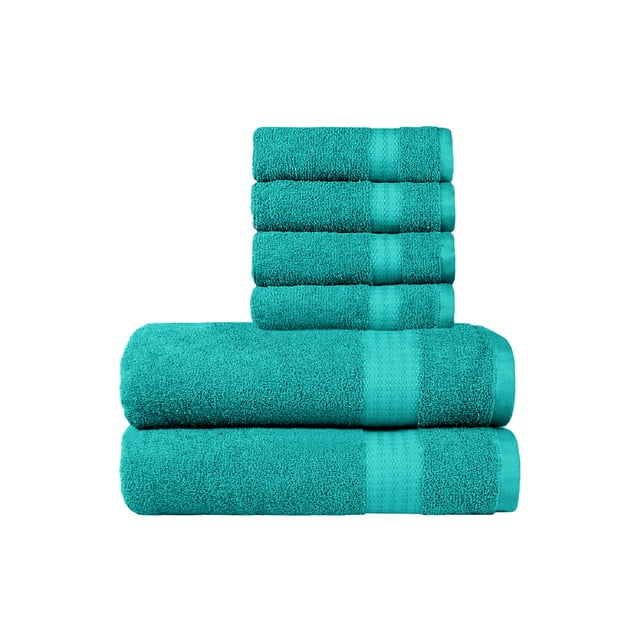 TriSafe 6Piece Bath Towel Set, Navigate Teal