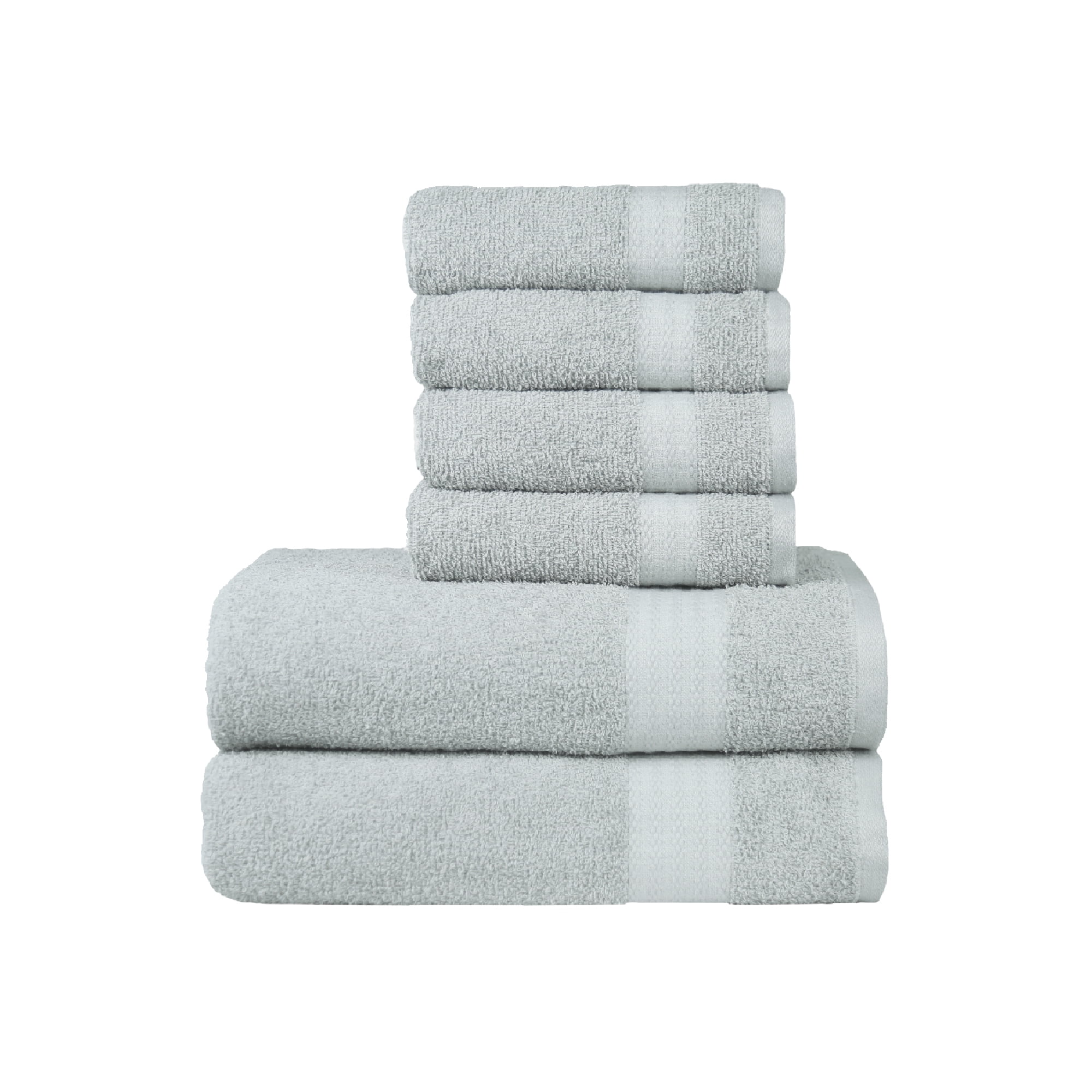 common THREAD Cotton Towel Set 4 Bath 4 Hand 4 Fingertip Blue Gray
