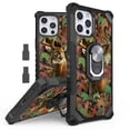 thumbnail image 1 of Tri-Shield 2.0 Compatible with iPhone 12 Pro Max 6.7" Rugged Case, Cool Ventilation with Removable Ring Kickstand for Magnetic car mount,Open Port Ready Bike Mount-Deer Camo, 1 of 3
