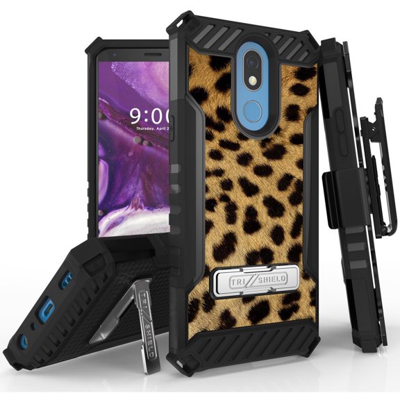 Tri-Shield [ADORABLE ANIMAL SERIES] Rugged Case Metal Kickstand Cover + Belt Clip Holster [CRITTER DESIGN] for AT&T LG Xpression Plus 2 (LM-X420)