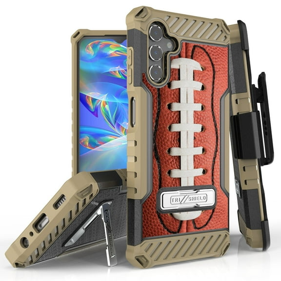 Tri Shield Rugged Cover + Hoslter Designed For Galaxy A13 5G Case Black/FDE